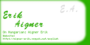 erik aigner business card